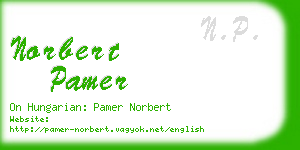 norbert pamer business card